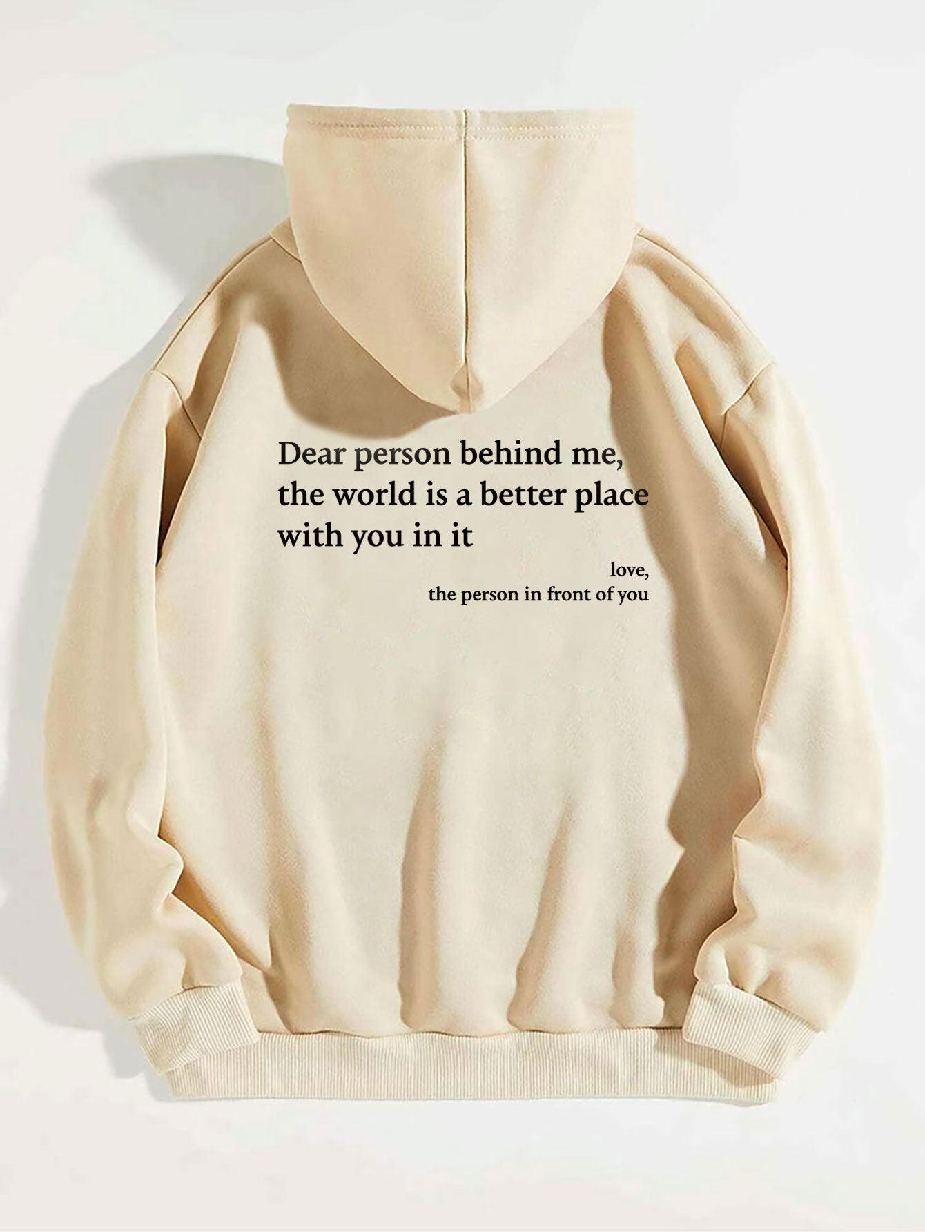 Women’s Plush Letter Printed Hoodie – Cozy, Trendy & Meaningful